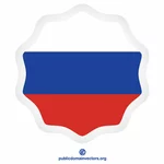 Russian flag label
