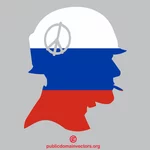 Russian soldier peace sign