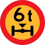 Inga fordon över hjulbas väg underteckna vektorbild