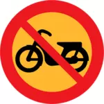 Žádné mopedy silnice znamení Vektor Klipart