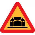 Tunnel road sign vector clip art