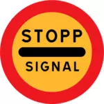 Stopp signaal verkeersbord vectorafbeeldingen