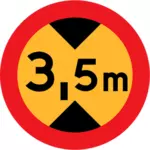 3,5 m ruchu wektor znak drogowy
