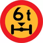 No vehicles over wheelbase vector road sign