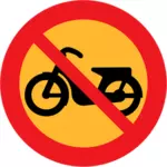 Keine Motorräder Vektor Verkehrszeichen