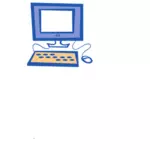 簡単なコンピューターのベクトル描画