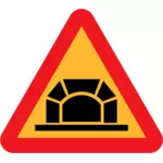 Túnel vector sinal de estrada