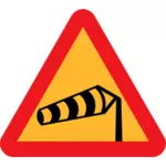 横風ベクトル道路標識