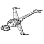 Starfighter speelgoed vector afbeelding