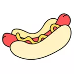Vector Illustrasjon av hot dog
