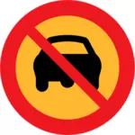 Los coches no vector de señal de tráfico