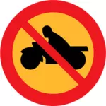 Inga motorcyklar vektor Vägmärke