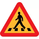 Pedestrian crossing vector sign