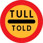 Tull told vector road sign