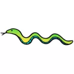 Grön orm vektorbild