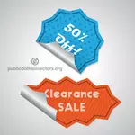 Sale stickers vector image