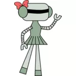Meisje robot vector tekening