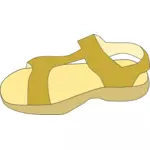 Image clipart vectoriel sandale marron