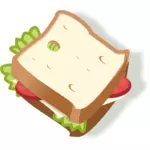 वेक्टर शाकाहारी सैंडविच का चित्रण