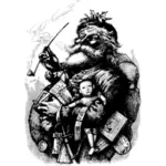 Klassische Weihnachtsmann mit Rohr
