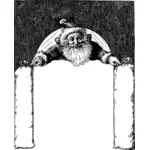 Santa zakken frame vectorafbeeldingen