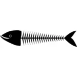 Dibujo vectorial de hueso de sardina