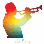 Saxofon spelare Silhouette