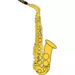 Ilustraţia vectorială aur saxofon