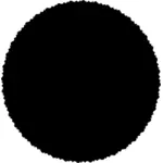 Hřebenatka černý kruh Vektor Klipart
