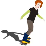 Jente på skateboard