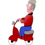 Красный скутер