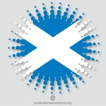 Skotský vlajkový polotónový efekt