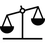 Vector image of weighing scales icon