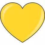 Ilustración vectorial de corazón de oro