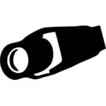 Slim security camera icon vector clip art