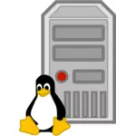 Immagine vettoriale colore di server Linux