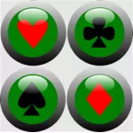 Gambar vektor tombol siap poker web