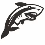 Graphismes de silhouette de requin