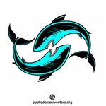 Köpekbalıkları logo tasarımı