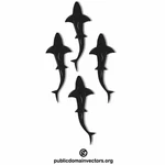 एक समूह में शार्क