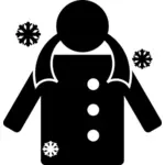 Winter kleding pictogramafbeelding vector