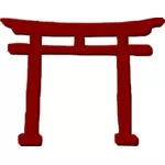 Torii - Shinto poarta vector imagine