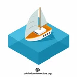 Лодка, плавающая на воде