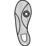 Dibujo vectorial de la huella de zapato