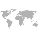 Graphiques vectoriels silhouette de carte du monde politique