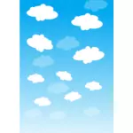 Himlen med moln vektorgrafik