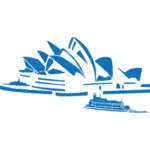 Ilustrasi vektor dari Sydney Opera House