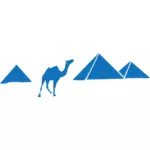 Ilustración vectorial de pirámides