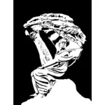 Статуя Фредерика Шопена векторное изображение