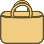 Basit alışveriş çantası vektör simgesi